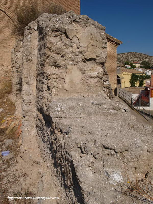 DETALLE DE LA SECCIN DEL MURO NORTE